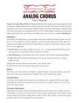 Voodoo Lab Analog Chorus Manual