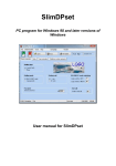 Manual for PC program
