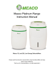 Meaco Platinum Range Instruction Manual