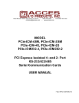 PCIe-ICM-4SM Manual - ACCES I/O Products, Inc.