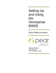 Omnisense Quick Reference Guide - Pear Healthcare Solutions Inc.