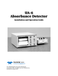 UA-6 Absorbance Detector User Manual