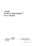 CM105 PCMCIA utilityModule User`s Manual