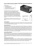 How to Install and Use the Model 1154A Signal