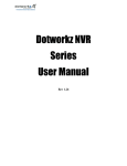 Dotworkz NVR Series User Manual - Surveillance