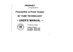 Prophet Preamplifier Manual