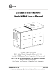 Capstone MicroTurbine Model C200 User`s Manual