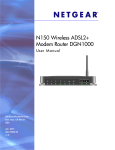 N150 Wireless ADSL2+ Modem Router DGN1000 User Manual