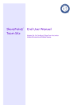 End User Manual SharePoint/ Team Site