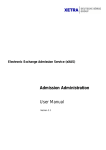 Admission Administration User Manual