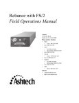 Reliance with FS/2 Field Operations Manual