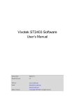 Users Manual for the Vivotek ST2403 Software.