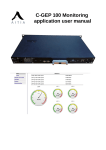 C-GEP 100 Monitoring application user manual