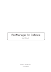 RecManager Manual. Version February, 2011