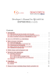 Developer`s Manual for Quantum ESPRESSO(v.5.2.0)