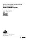 User manual and Installation instructions