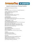 Bladefish Familiarization / Warning Checklist