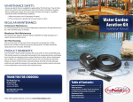 Aeration Kit Product Manual