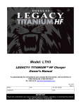 Legacy Titanium HF Charger Manual