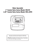 Clack WS1TC Filter Valves User Manual