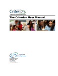 Criterion - User Manual