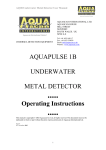 AQ1B Underwater Metal Detector User Manual
