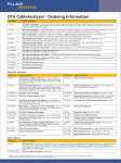 DTX CableAnalyzer™ Ordering Information