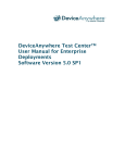 DeviceAnywhere Test CenterTM User Manual for Enterprise