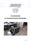 User Manual Book For Computerised Card Punching Machine.