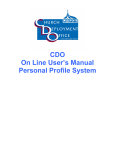 CDO On Line User`s Manual Personal Profile System