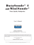 Hydrolab Multiprobe User`s Manual (Revision E)