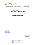 X-Cite ® exacte USER`S GUIDE