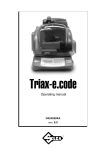 Triax-e.Code Operating Manual