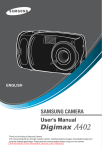 Samsung Digimax A402 User`s Manual