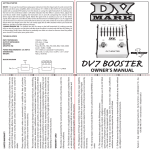 DV7 BOOSTER Owner`s Manual