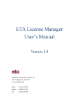 ETA License Manager User`s Manual