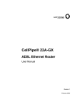 CellPipe 22A-GX ADSL Ethernet Router User Manual