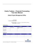 Clarity Toolbox - Financial Forecasting User Manual