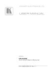 USER MANUAL - Kramer Electronics