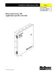 MicroTech® Series-100 Application Specific Controller