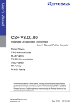 CS+ V3.00.00 Integrated Development Environment User`s Manual