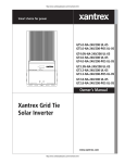 Xantrex Grid Tie Solar Inverter Owner`s Manual