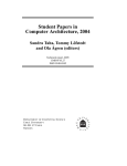 Student Papers in Computer Architecture, 2004