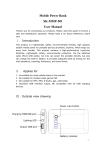 Mobile Power Bank SK-MMP-501 User Manual