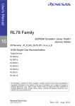 RL78 Family EEPROM Emulation Library Pack01 User`s Manual
