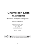 Chameleon Labs 7602 MKII Manual
