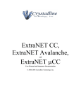 ExtraNET CC User Manual - ExtraNET Satellite Communication