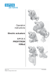 Operation instructions Electric actuators SIPOS 5 PROFITRON HiMod