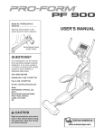 USER`S MANUAL - Icon Heath & Fitness