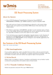 CCE Result Processing System Key Features of the CCE